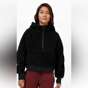 65. Lululemon $168 Scuba Oversized Sherpa 1/2 Zip Black M/L